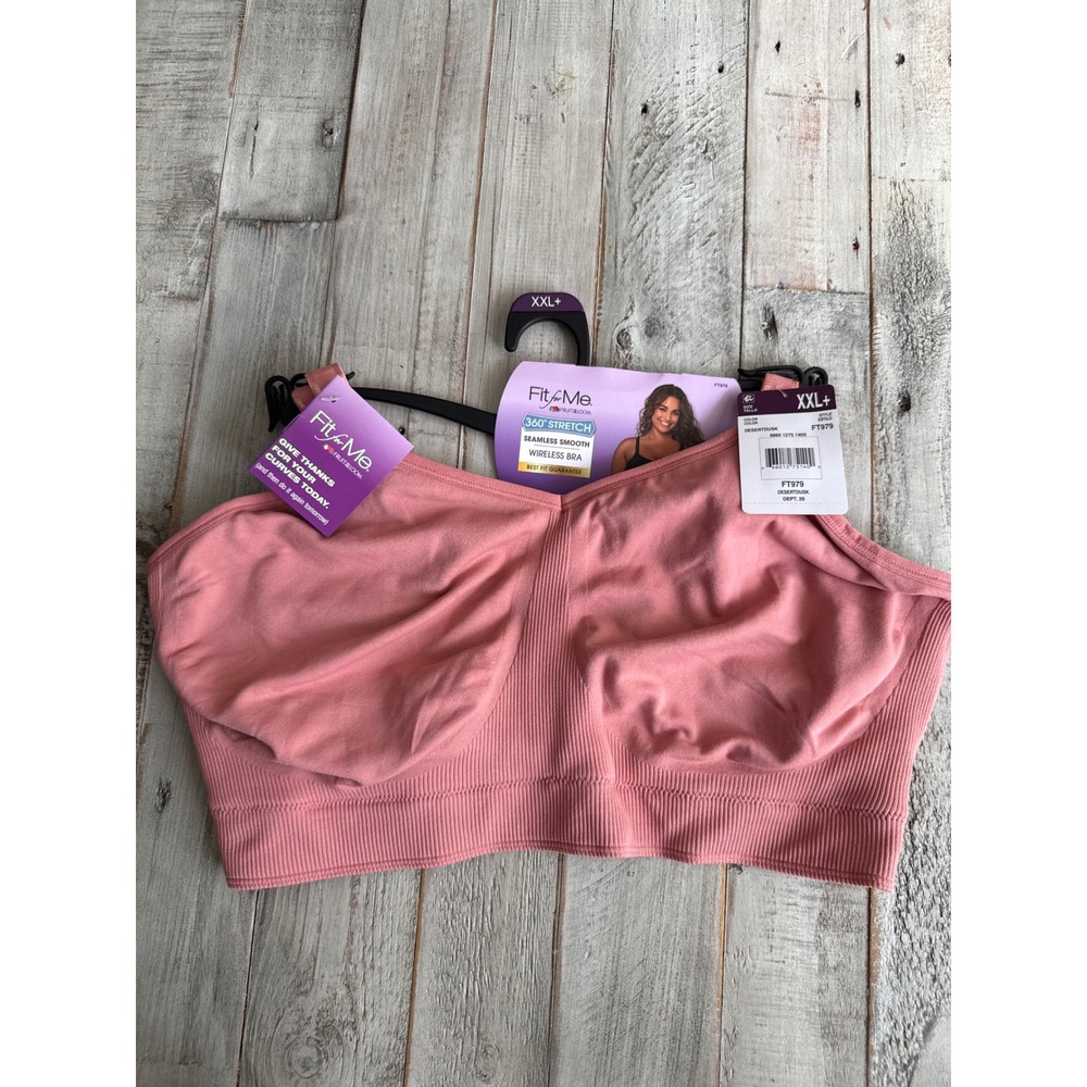Fruit of the Loom Fit for Me Wireless Bra XXL+ Desert Dusk FT979 360 Stretch